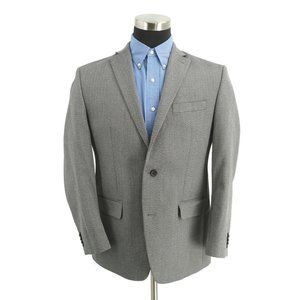 Michael Kors Mens Blazer Jacket Silver Gray Herringbone Two Button Rayon 40R